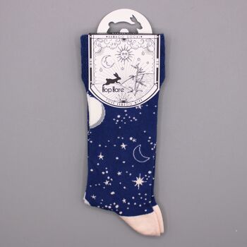 BamS-06F-M - Chaussettes en bambou Hop Hare - Moon Walk M/L - Vendues en 3x unité/s par extérieur 2