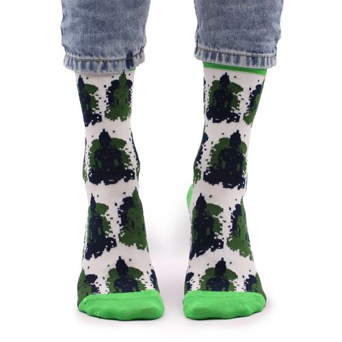 BamS-10F - Hop Hare Bamboo Socks  - Bali Buddha S/M - Sold in 3x unit/s per outer