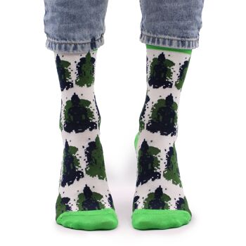 BamS-10F - Chaussettes en bambou Hop Hare - Bali Buddha S/M - Vendu en 3x unité/s par extérieur 1