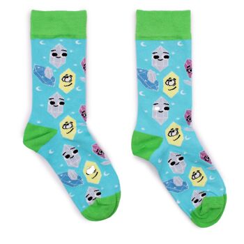 BamS-11F - Chaussettes en bambou Hop Hare - Lucky Gemstones S/M - Vendu en 3x unité/s par extérieur 2