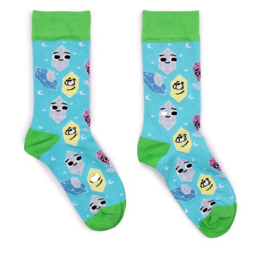 BamS-11F-M - Hop Hare Bamboo Socks  - Lucky Gemstones M/L - Sold in 3x unit/s per outer
