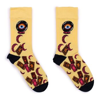 BamS-18F-M - Chaussettes en bambou Hop Hare - Cartes de Tarot M/L - Vendu en 3x unité/s par extérieur 1