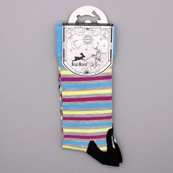 BamS-21F - Chaussettes en bambou Hop Hare - Hocus Pocus S/M - Vendu en 3x unité/s par extérieur 3