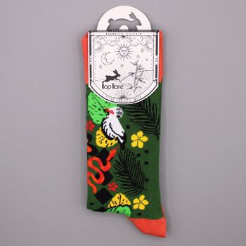 BamS-24F - Chaussettes en bambou Hop Hare - Bali Jungle S/M - Vendu en 3x unité/s par extérieur 3