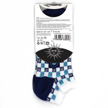 BamSL-05M - Chaussettes M/L Hop Hare Bamboo Low (41-46) - Om et Evil Eye - Vendues en 3x unité/s par extérieur 3