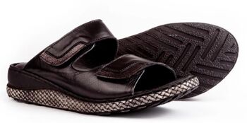 Sandales en cuir pour pieds sensibles avec semelle intérieure et velcro 3