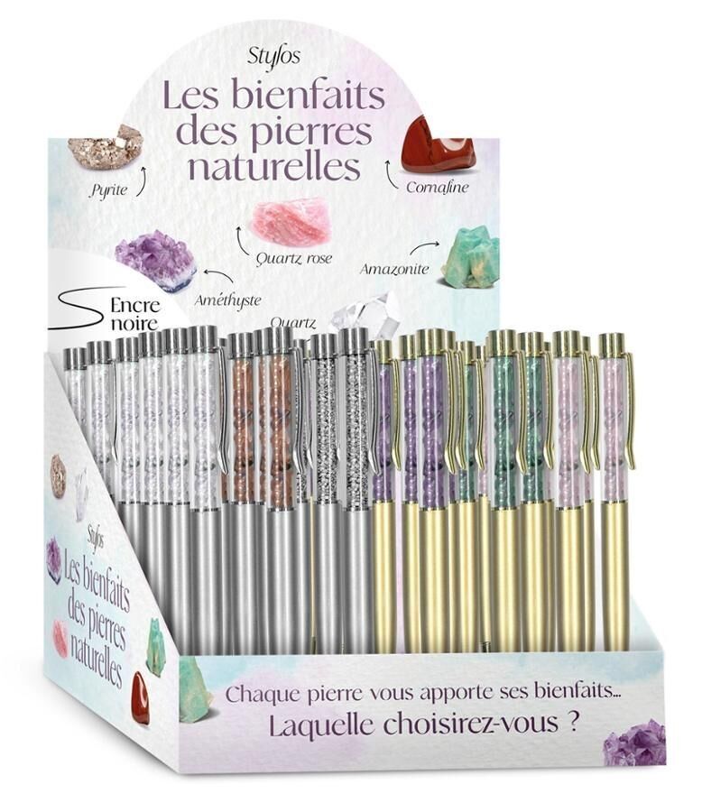 DISPLAY 36 LITHOTHERAPY PENS - THE BENEFITS OF STONES