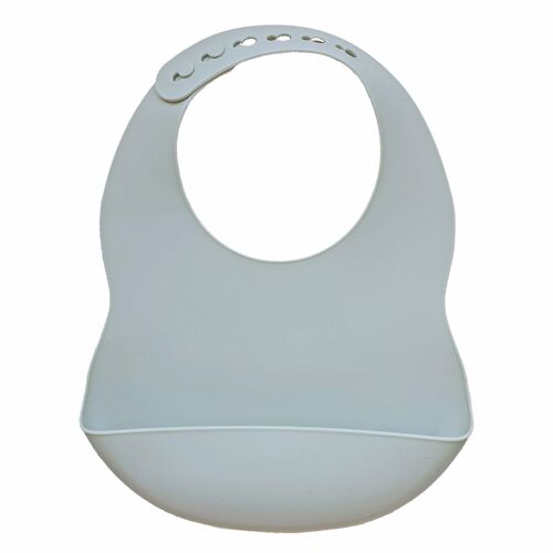 Bib silicone silver grey