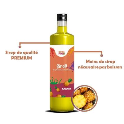 Sciroppo di frutta all'ananas per Bubble Tea - Cartone (6 bottiglie da 1.3 kg)