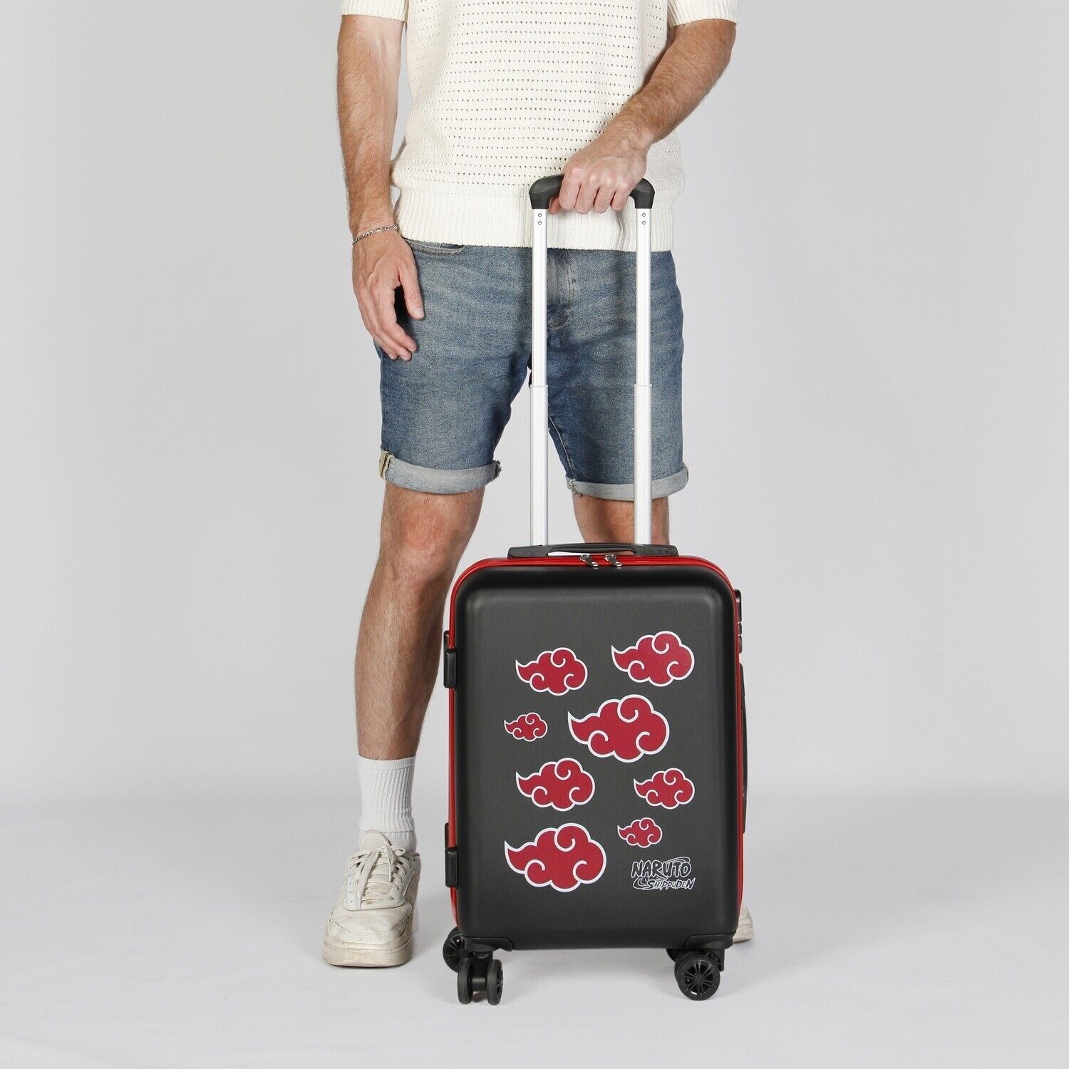 Valigia cabina Naruto Clouds-ABS 4 ruote, nera