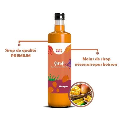 Sirope de fruta de mango para té de burbujas - Caja (6 botellas de 1.3 kilos)