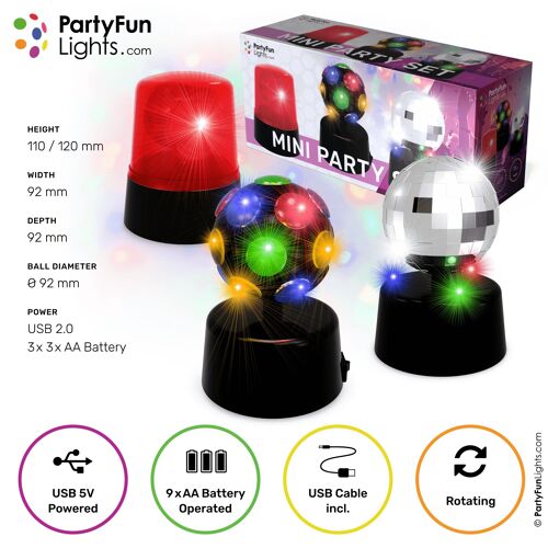 Mini Party Light Set Battery and USB powered