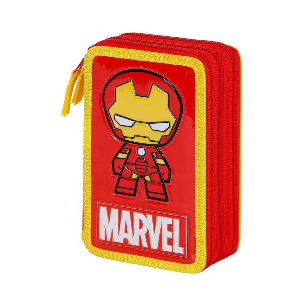 Astuccio triplo completo in lega Marvel Iron Man, rosso