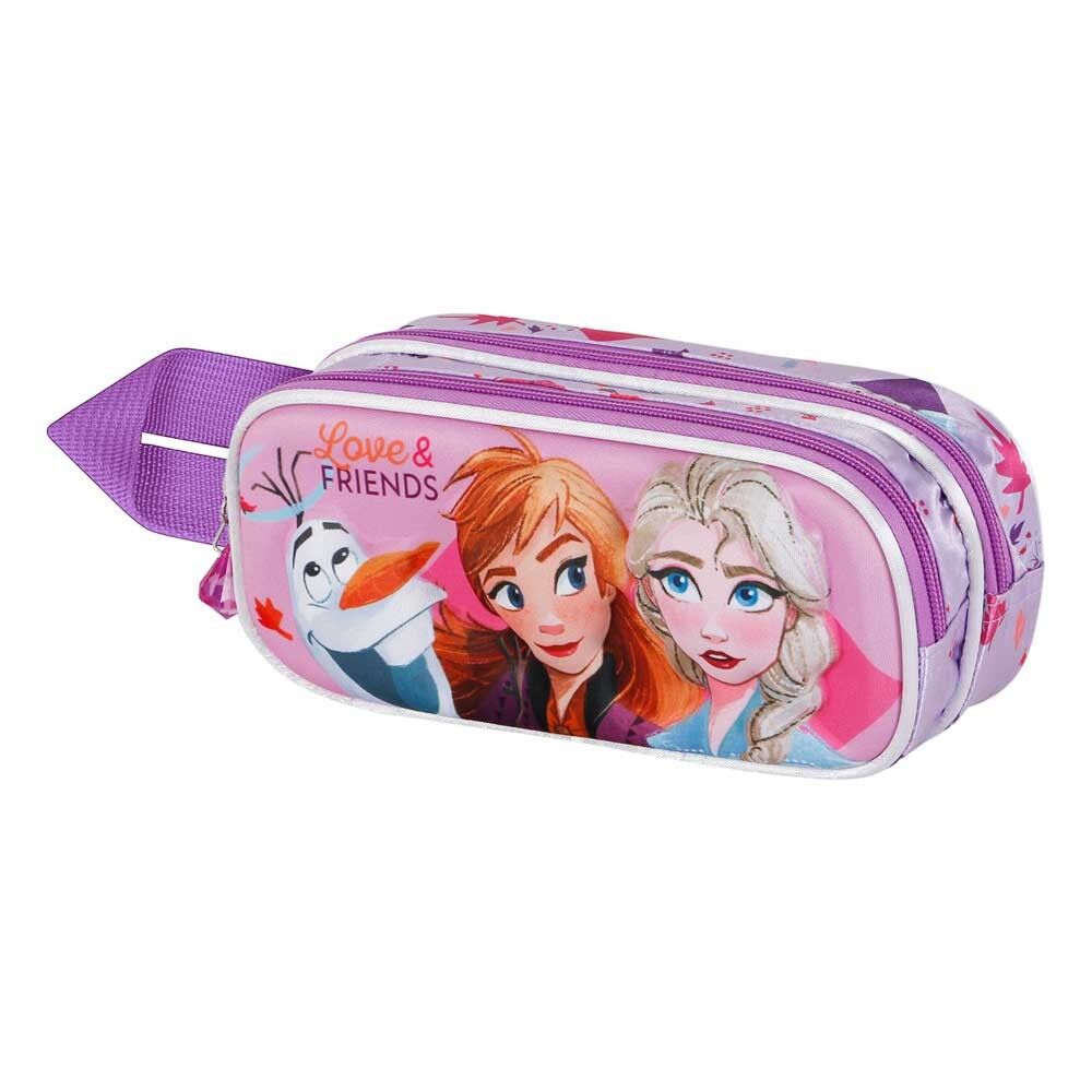 Disney La Reine des Neiges 2 Friends - Trousse double 3D Fuchsia