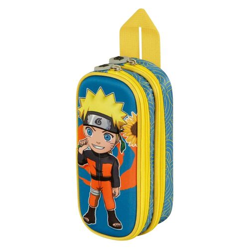 Naruto Peace-Estuche Portatodo 3D Doble, Multicolor