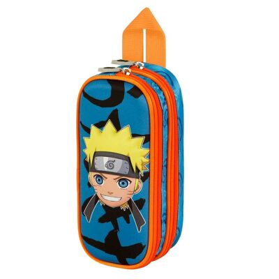 Naruto Happy-Estuche Portatodo 3D Doble, Azul