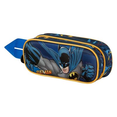 DC Comics Batman Night-Estuche Portatodo 3D Doble, Azul Oscuro