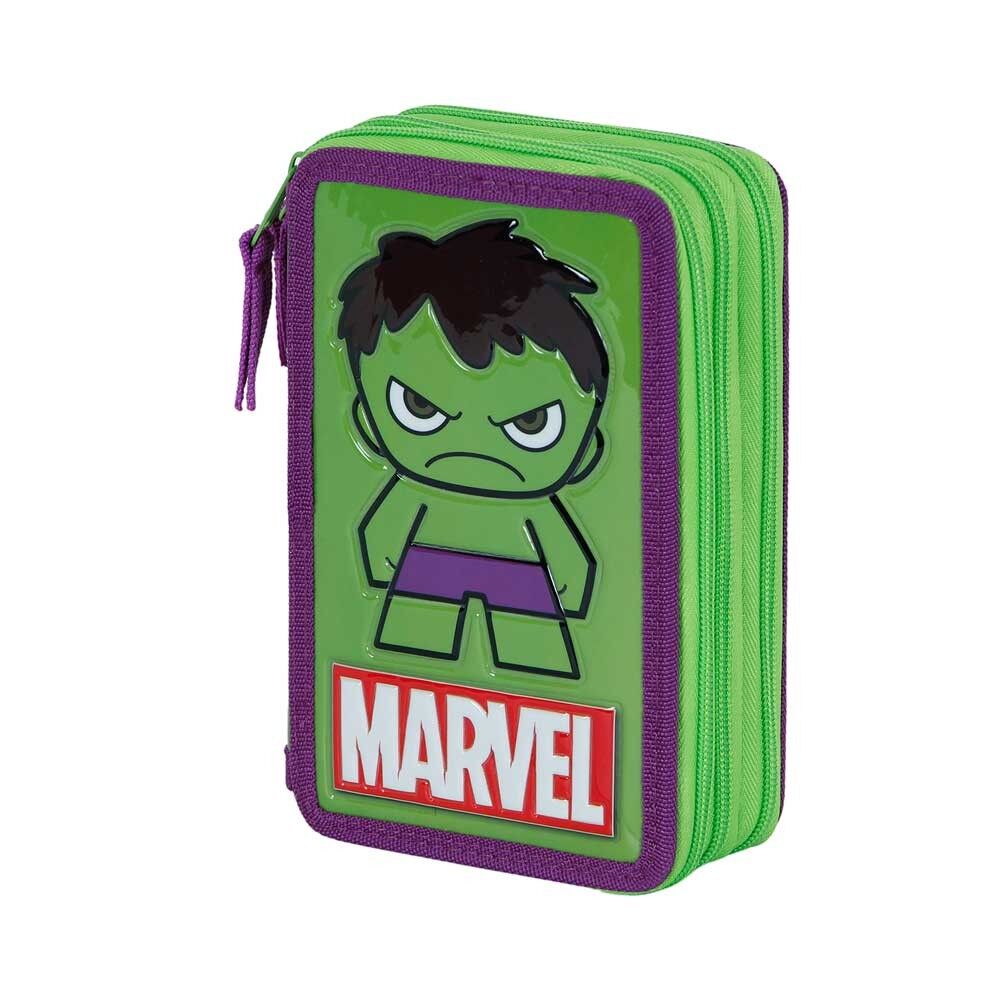 Astuccio triplo completo Marvel Hulk Angry, verde