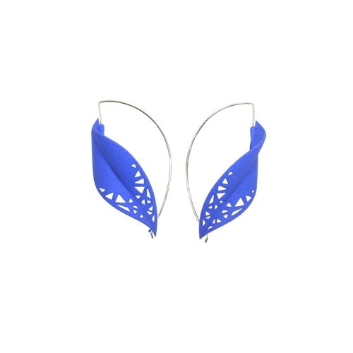 BLATT Ohrringe Blau