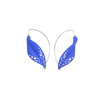 BLATT Ohrringe Blau 1