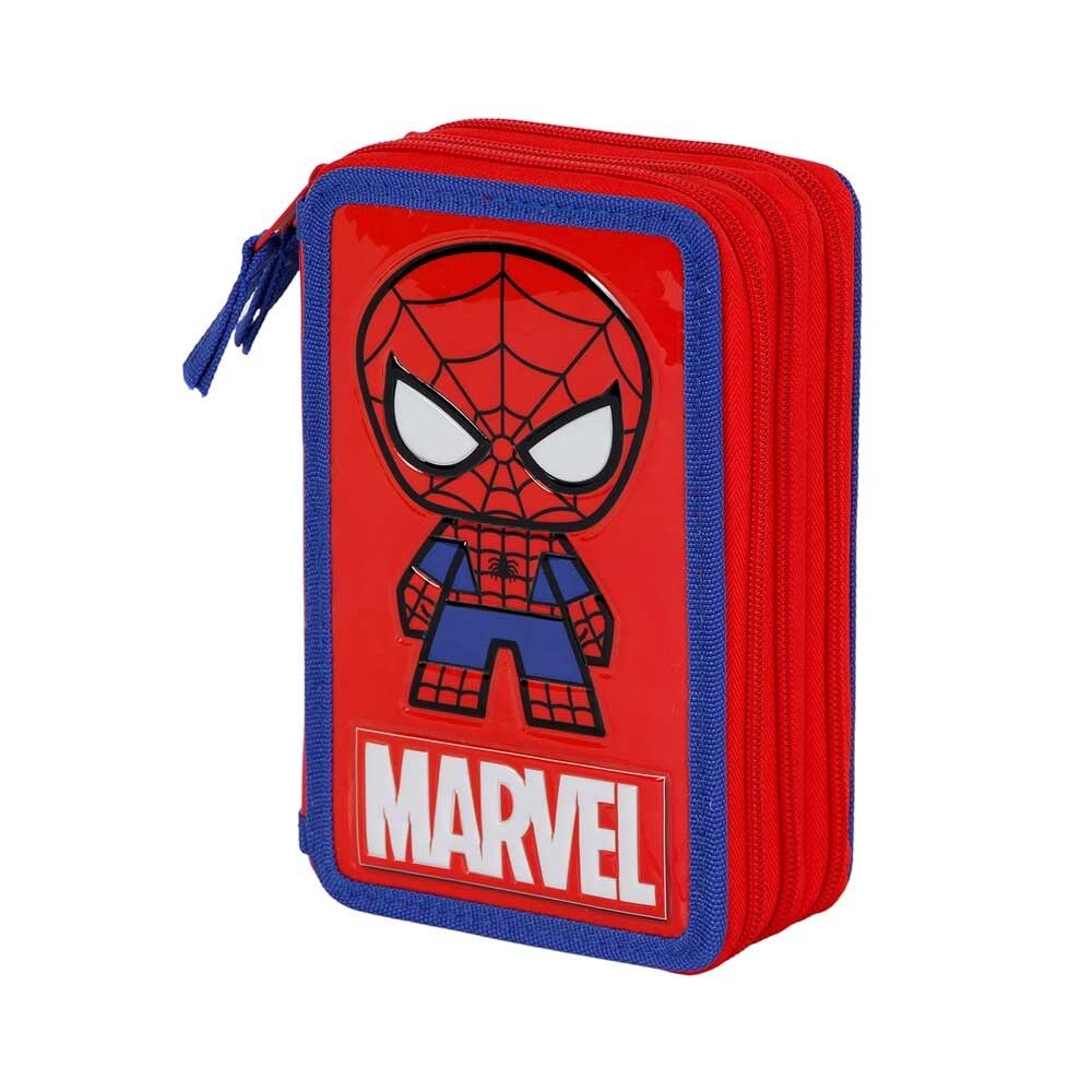 Astuccio triplo Marvel Spiderman Glide-Complete, rosso