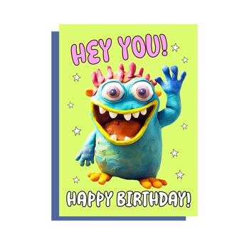 Carte d’anniversaire Hey You | Carte mignonne | Carte extraterrestre 1