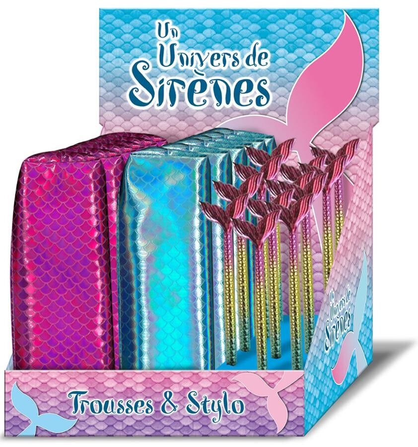 DISPLAY 12 CASES AND 15 MERMAID PENS