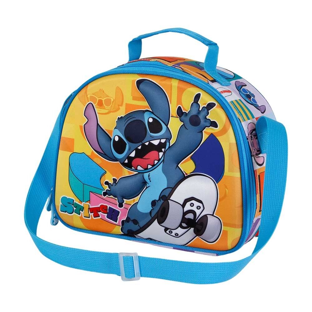 Disney Lilo e Stitch Skater-3D Borsa per il pranzo, gialla
