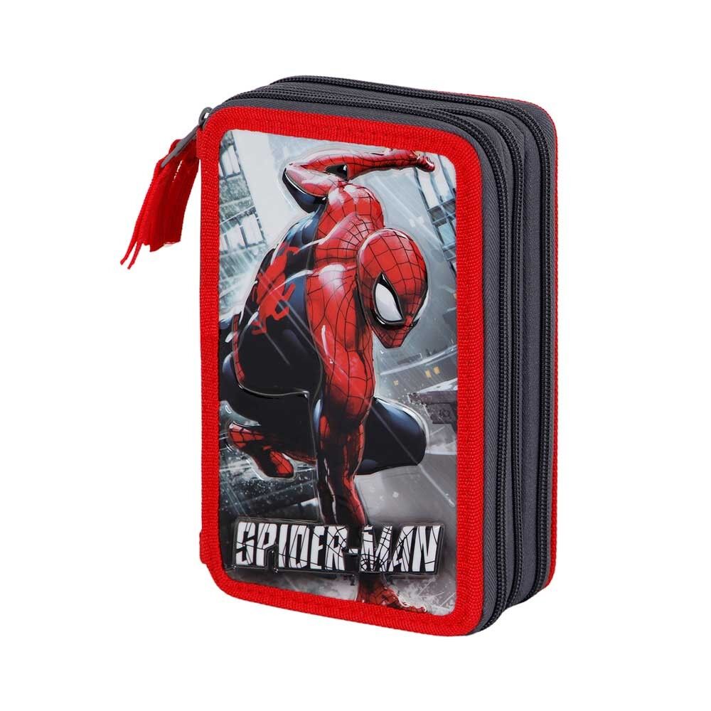 Astuccio triplo completo Marvel Spiderman Rain, multicolore