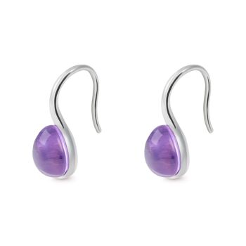 BOUCLES D'OREILLES CROCHET AVA LILAS