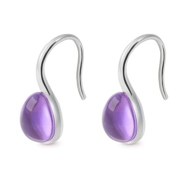 GRANDES BOUCLES D'OREILLES CROCHET AVA LILAS