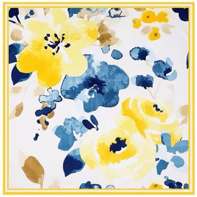 Foulard en soie pour femme avec motif floral et de grande qualité