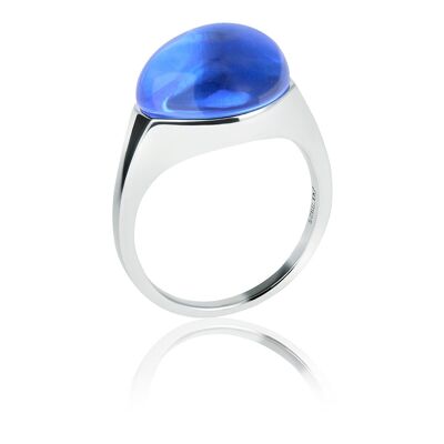 BLAUER AVA-RING