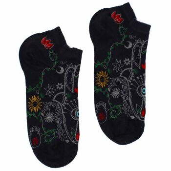 BamSL-10F-M - M/L Hop Hare Bamboo Socks Low (41-46) - Hamsa - Vendu en 3x unité/s par extérieur 1