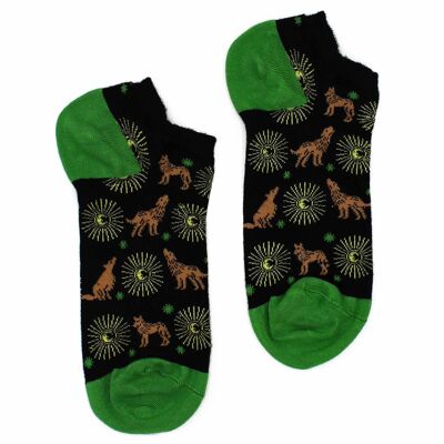 BamSL-14F - S/M Hop Hare Bamboo Socks Low (36-40) - Moonlight Wolfs - Verkauft in 3x Einheit/en pro Außenteil