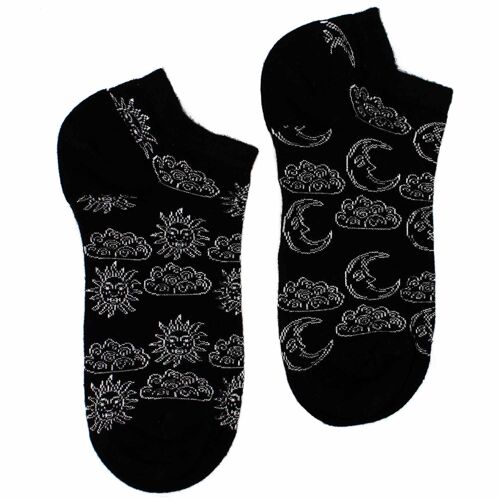 BamSL-19F-M - M/L Hop Hare Bamboo Socks Low (41-46) - Day and Night - Sold in 3x unit/s per outer