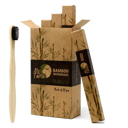 BamTB-02 - Bamboo Toothbrush - Medium Soft - Sold in 12x unit/s per outer