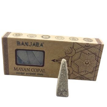 BanjSC-05 - Cônes pyramidaux Banjara Smudge - Copal Maya - Vendu en 12x unité/s par extérieur 2