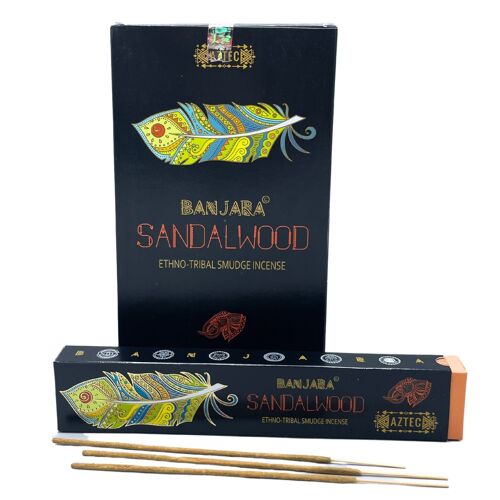 BanjSI-02 - Banjara Tribal Smudge Incense - Sandalwood - Sold in 12x unit/s per outer