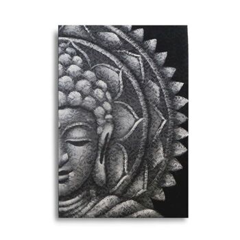 BAP-21 - Mandala Demi Bouddha Gris 60x80cm - Vendu en 1x unité/s par extérieur 1