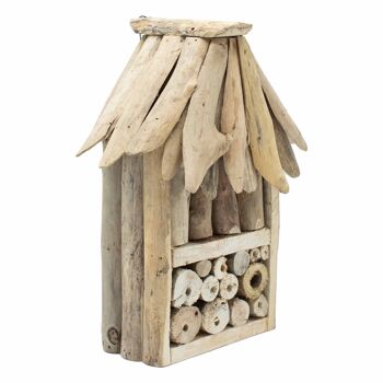 BBBox-08 - Boîte double en bois flotté pour abeilles et insectes - Vendue en 1x unité/s par extérieur 2