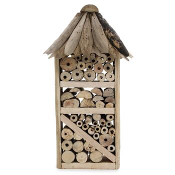 BBBox-10 - Boîte en hauteur pour abeilles et insectes en bois flotté - Vendue en 1x unité/s par extérieur 3