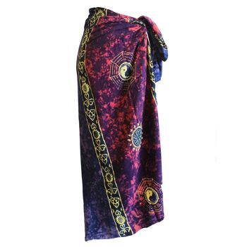 BCS-03 - Bali Celtic Sarongs - Yin & Yang (4 Couleurs Assorties) - Vendu en 4x unité/s par extérieur 1