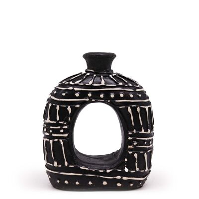 BCV-11 - Vaso ovale a forma di ciambella - Cioccolato 18 cm - Venduto in 1x unità per esterno