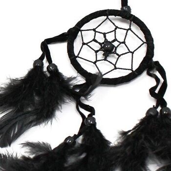 BDC-04 - Bali Dreamcatchers - Petit Rond - Noir/Blanc/Rouge - Vendu en 6x unité/s par extérieur 1