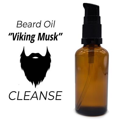 BeardOUL-01 - Aceite para barba de 50 ml - Almizcle vikingo - Etiqueta blanca - Se vende en 10 unidades por exterior