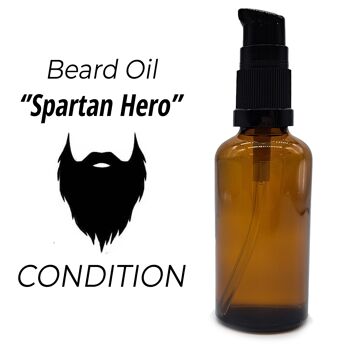BeardOUL-03 - Huile à barbe 50 ml - Spartan Hero - White Label - Vendu en 10x unité/s par extérieur
