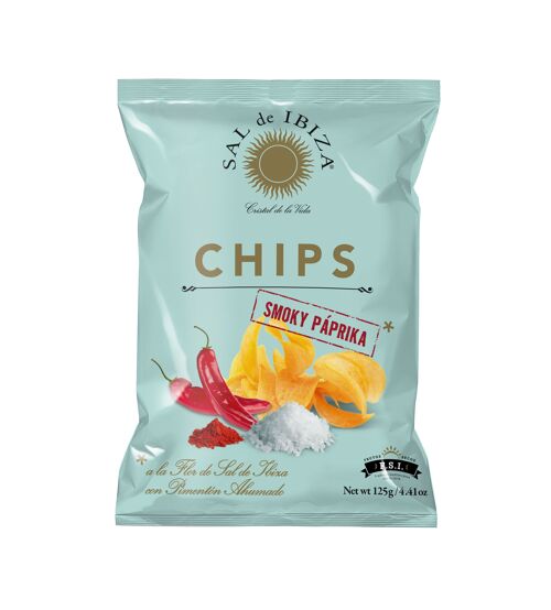 Chips "Smoky Paprika", 125 g Sal de Ibiza Chips con pimentón ahumado 125g