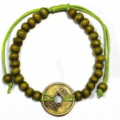 BFGx-05 - Viel Glück Feng-Shui-Armbänder - Lindgrün - Verkauft in 5x Einheit/en pro Außenhülle