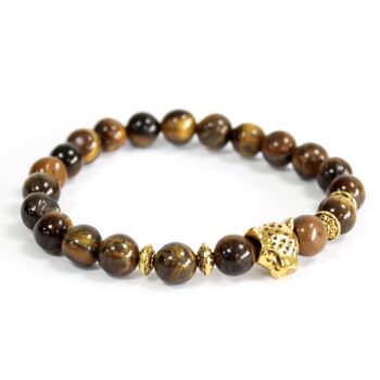 Boho-09 - Gold Tiger / Tiger Eye - Bracelet en pierres précieuses - Vendu en 3x unité/s par extérieur 1